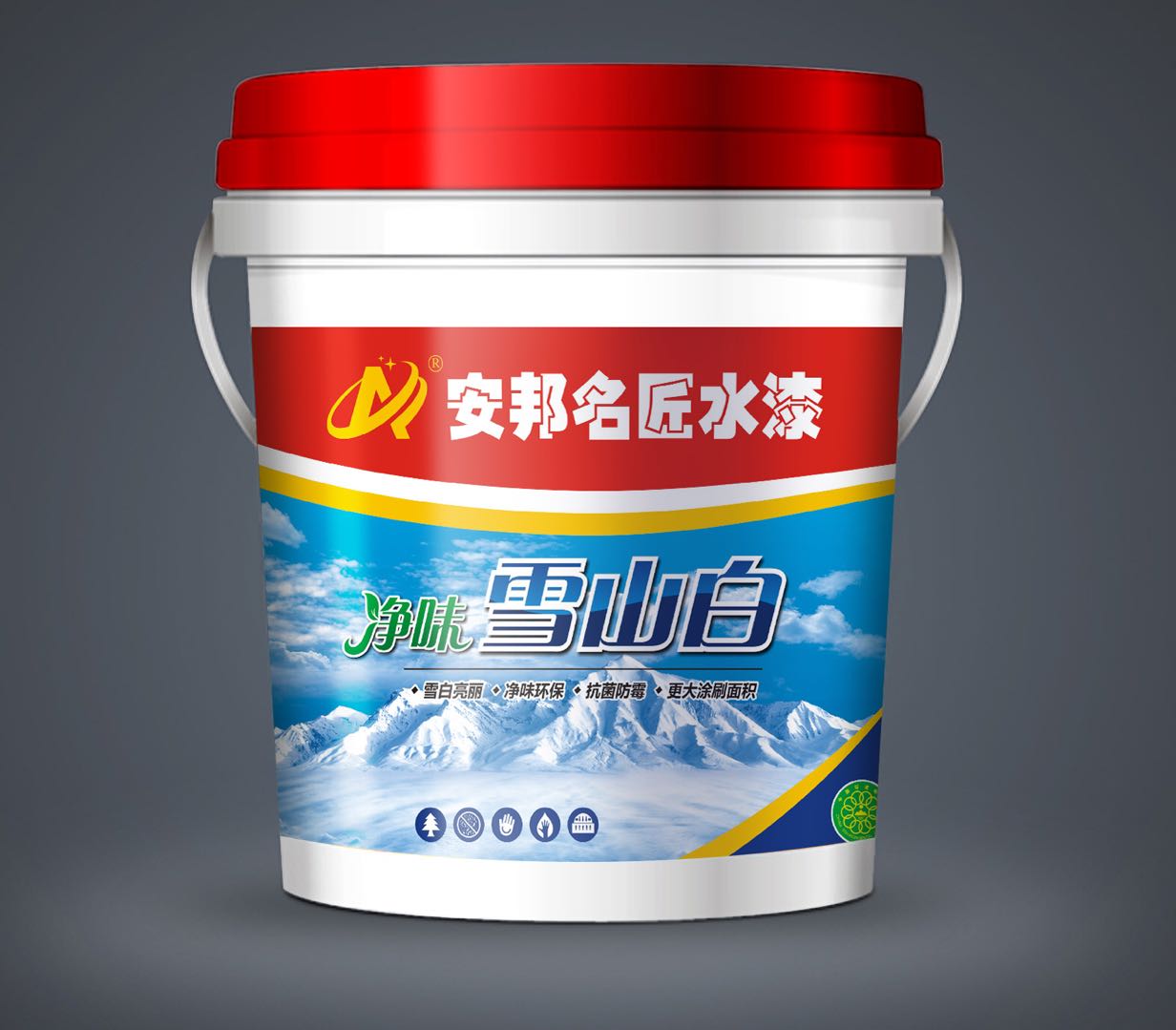 雪山白内墙漆